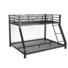 Metal Twin Bunk bed for Kids and Adults , With Safety Guardrail and Ladder , Black