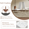 Modern Style Dining Chairs Set of 6 in White, Essential for Minimalist Homes.Meeting Family Dining Needs,PU Material Seat,Silver Metal Legs,Blending into Various Home Environments.W1151107276