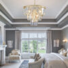 (Same as W1340P143192/L5007-500-G) 20" Luxury 3-Tier Crystal Chandelier, 7-Light Gold Frame Pendant Light, Elegant Ceiling Lighting for Living Room, Dining Room, Bedroom (No Bulbs)