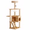 48.8" Modern Cat Tower, Wood Cat Tree Tower for Indoor Cats, Cat Treewith Sisal-Covered Scratching Posts and Top Perch, Cat Condo with Acrylic Hammock for Small Large Cats