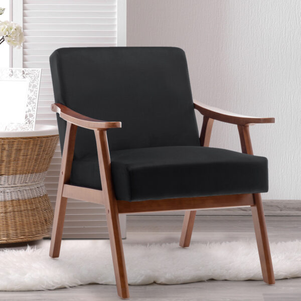 3cd93d8506014369ac5510c20bcffaba_20240501_f93bcbdec067645eb8e6a46197ac88b2 Mid-Century Modern Chair, Living Room Chair with Solid Wood Frame, Accent Chair Extra-Thick Backrest, Wingback Chair for Bedroom, Reading Room, Living Room, Lounge Chair Indoor