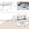 Multifunctional Lift Top Coffee Table -White Marble Pattern, Essential for Modern Homes.Tempered Glass Legs,Multiple Color Options,Lift Top Feature.Perfectly Fitting Into Both Living Rooms And Office.