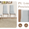 Modern Style Dining Chairs Set of 6 in Light Gray, Essential for Minimalist Homes.Meeting Family Dining Needs,PU Material Seat,Silver Metal Legs,Blending into Various Home Environments.W1151107277