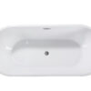 67" Acrylic Freestanding Bathtub, stand alone bathroom tub, Glossy White, Toe-tap Chrome Drain, cUPC Certified