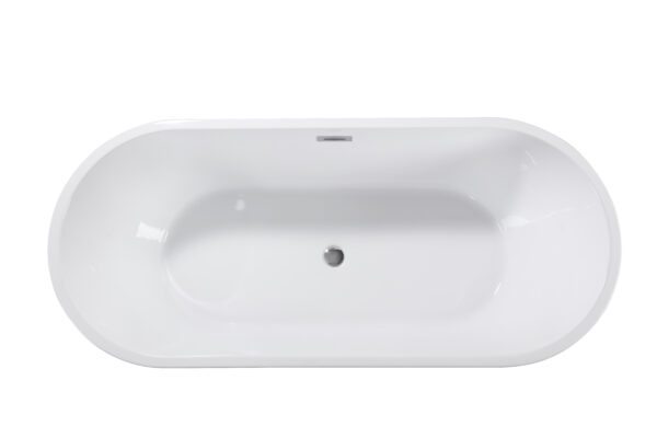 3e1736a3561949c092d40f5e1edd4fd0_20231108_a8c87ed01163535f69887a1de95f2af9 67" Acrylic Freestanding Bathtub, stand alone bathroom tub, Glossy White, Toe-tap Chrome Drain, cUPC Certified