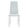 Modern Style Dining Chairs Set of 6 in Light Gray, Essential for Minimalist Homes.Meeting Family Dining Needs,PU Material Seat,Silver Metal Legs,Blending into Various Home Environments.W1151107277