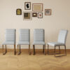 4-Pack - Heavy-duty chairs set: 2.1" thick cushion, iron frame, perfect for home or office. Classic colors, great value