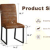 4-Pack - Heavy-duty chairs set: 2.1" thick cushion, iron frame, perfect for home or office. Classic colors, great value