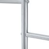 70" Industrial Coat Rack, Solid Wood & Silver Stainless Steel Clothing Rack, Double Layer Hanger for Coats, Hats, Bags, Shoes, Vintage Wood Grain (34.6" Wide)