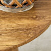 Natural Wood Grain MDF Round Coffee Table - 25.6" Diameter, 15.7" Height.Natural Wood Grain Texture Sticker,Exquisite Wood Grain Surface,Flexible MatchingMRound Tabletop Design.
