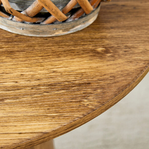 4089bbcf552f4e608bf3e69cee7de414_c56a2b644adb927c0204531e3e90da6e Natural Wood Grain MDF Round Coffee Table - 25.6" Diameter, 15.7" Height.Natural Wood Grain Texture Sticker,Exquisite Wood Grain Surface,Flexible MatchingMRound Tabletop Design.