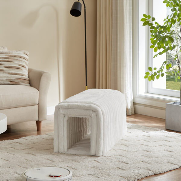410e6530b213432db81542fb1b81adf9_9317c381e8a05089c2acf5a95f6a0545 Ottoman Storage Bench Pet Supplies Corduroy Bench Cat's nest to hide For the Living Room, Entryway and Bedroom
