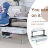 Multifunctional Lift Top Coffee Table -White Marble Pattern, Essential for Modern Homes.Tempered Glass Legs,Multiple Color Options,Lift Top Feature.Perfectly Fitting Into Both Living Rooms And Office.