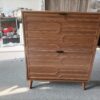 Medieval Modern Independent Shoe Cabinet, 31.5-inch Walnut Shoe Storage Cabinet,, Fence Shoe Cabinet with 2 Flip Drawers, Suitable For Corridors And Entrances