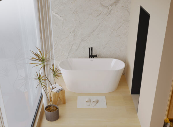 433bcf6d2f42427090d9cea8d2a9474a_e3ef4e4a099be5da5f4bedda170af061 67" Acrylic Freestanding Bathtub, stand alone bathroom tub, Glossy White, Toe-tap Chrome Drain, cUPC Certified