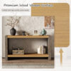 Mirod Vintage Industrial Console Table - Classic Minimalist Design with Premium Wood Veneer and Distressed Finish