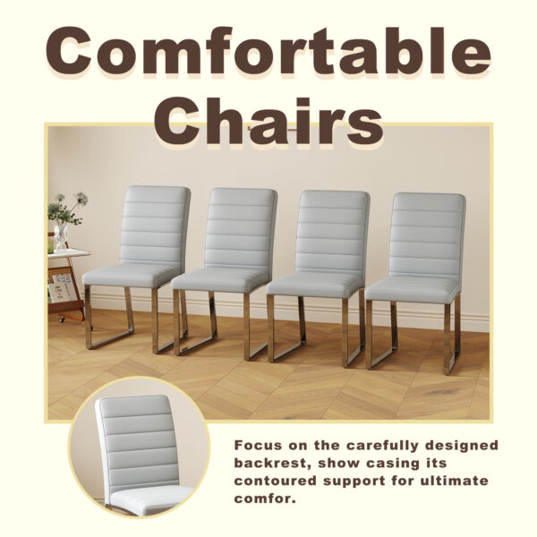 2-Pack - Premium PU office/dining chairs with high-density foam, sturdy iron legs (electroplate/spray paint), multiple colors. Easy assembly