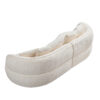 WKS7W  White, 4-seat modular sofa, durable fabric, solid wood frame, high density sponge cushion, 4 pillows