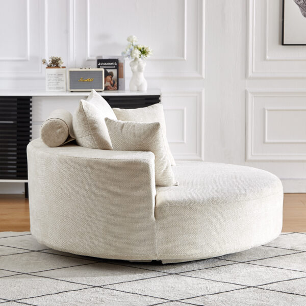 44a72b874db44b2a9dc478a40f5b29e8_1ff3bb98557f1c17827e64824f275965 55''L Chenille Foam Single Swivel Chair, Fluffy Modern Sleeper, 360 Degree Swivel Chair for Living Room, Bedroom, Lounge and Projection Room