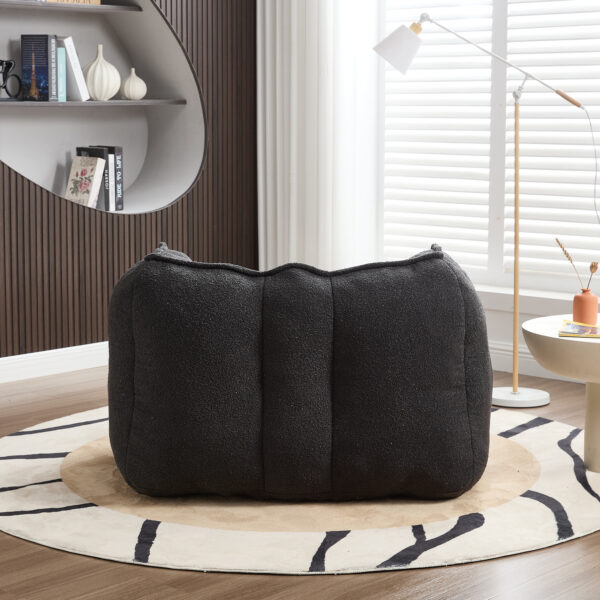Soft Bean Bag Chair with High Resilient Foam(Chips)for living room and bedroom,Comfortable Square Lazy Sofa with Footstool, Cover for Adults to Gaming, Reading, and Watching TV