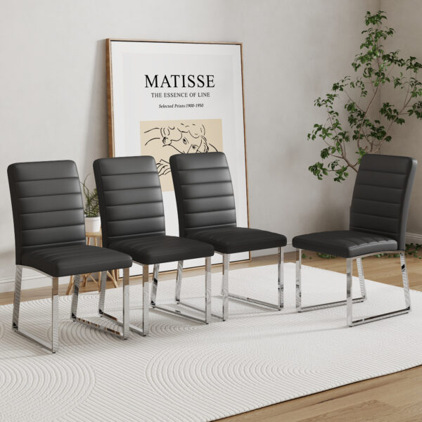 455a515e772b4fb2b3a81cfd6bda0f88_6838370d17a3c11fe9570af080bb92c8 4-Pack - Heavy-duty chairs set: 2.1" thick cushion, iron frame, perfect for home or office. Classic colors, great value W1151134525