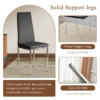 Modern Style Dining Chairs Set of 6 in Black, Essential for Minimalist Homes.Meeting Family Dining Needs,PU Material Seat,Silver Metal Legs,Blending into Various Home Environments.W1151107275