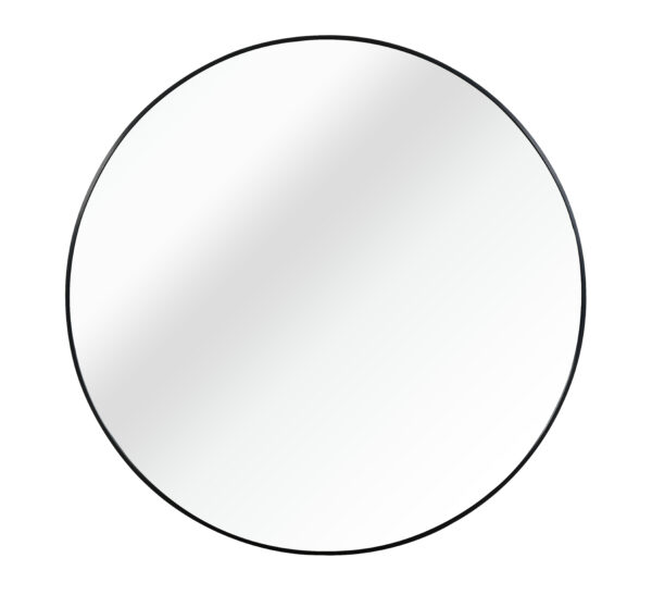 32 Inch Black Metal Framed Round Bathrrom Mirror for Wall.(W2203134044)