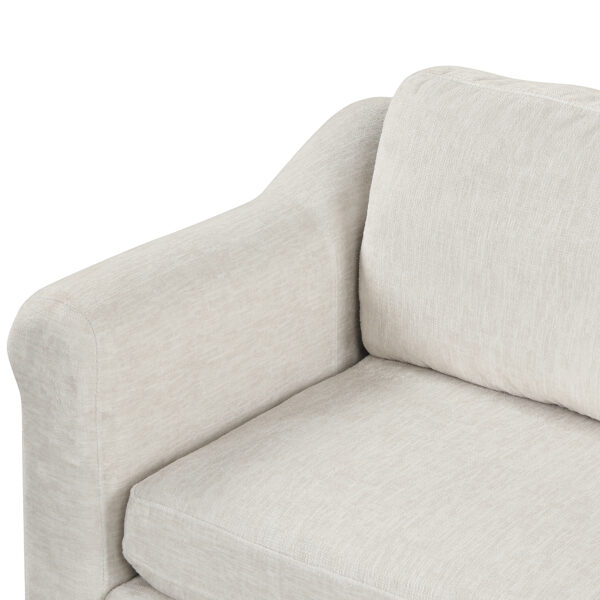 Sectional Sofa 111.8" U-shaped Sofa Chenille Upholstered Sofa Couch with Movable Storage Ottoman for Living Room, White