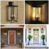 (Same as W1340119953/L1014) 4-Light Black Outdoor Wall Light (No Bulbs)