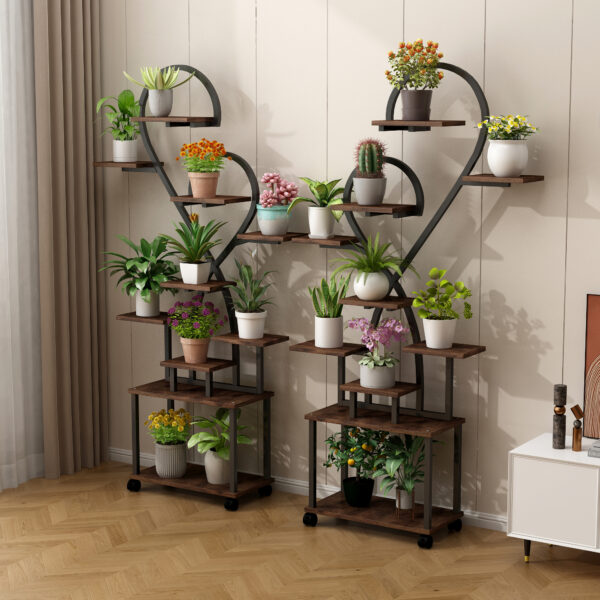 4905aa552ab04bd1bfc01ac317de8ba9_db18c13ebfbda64fd18483680171b525 (Heart Shape) Plant Stand Indoor with Grow Lights, Tiered Indoor Plant Shelf, Metal Plant Flower Holder Stand, S-Shaped Plant Rack for Home, Patio,Plant Stand,Plant Stand Indoor