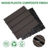 9 PCS heavy-duty & recyclable Wood-Plastic Interlocking Deck Tiles 11.8" x 11.8"- Waterproof Outdoor and Indoor Flooring for Patio, Balcony, Porch, Backyard, Bedroom (Coffee)