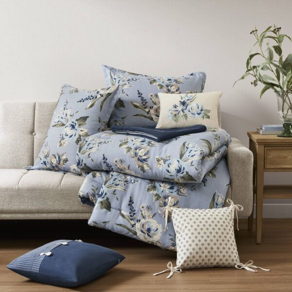 7PCS Queen Vintage Floral Comforter Set