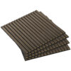 HOMCOM 4 Pack 3D Faux Wood Wall Panels, 24" x 24" Sound Absorbing Acoustic Panels, Wood Slat Wall Panels for Interior Wall Decor, Ceiling, Walnut