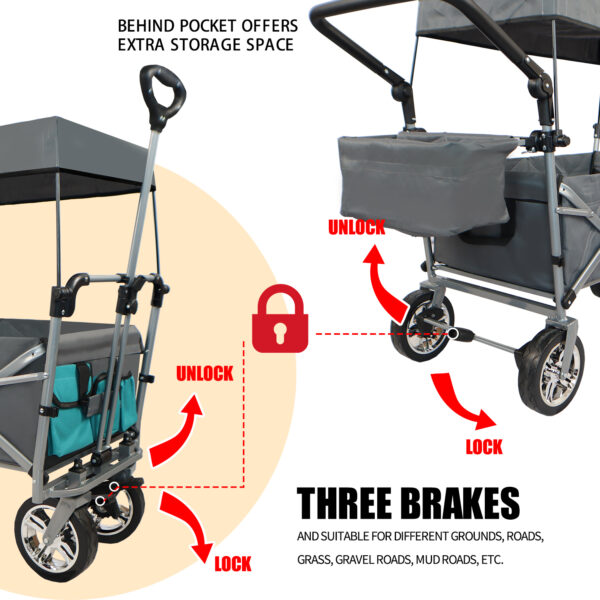 4e0dddcb9d3241c08df5c719a872ca44_6ebe101e7d84358f98a03b3d1d6acef5 Push & Pull Utility Folding Wagon with Removable Canopy