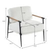 Leisure chair lounge chair velvet White color