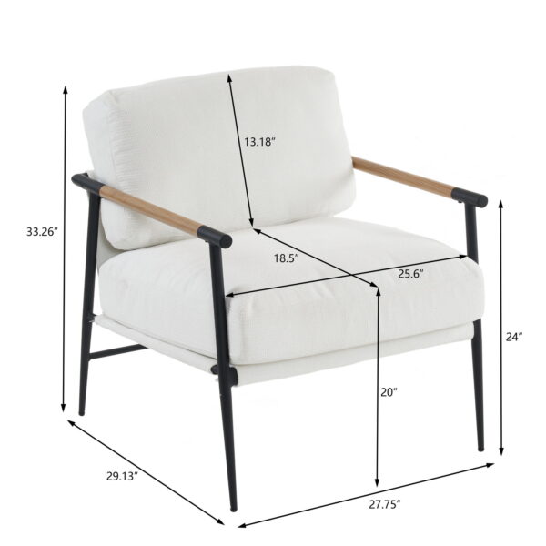 Leisure chair lounge chair velvet White color