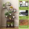 (Heart Shape) Plant Stand Indoor with Grow Lights, Tiered Indoor Plant Shelf, Metal Plant Flower Holder Stand, S-Shaped Plant Rack for Home, Patio,Plant Stand,Plant Stand Indoor