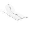 Outdoor Chaise Lounge Chair, Acacia wood Pool Chair with Adjustable Backrest and Cushion, Outdoor Lounge Chair for Beach, Yard, or Poolside (Beige rope)