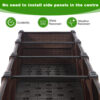 31.5x31.5x19.6in Raised Garden Beds Outdoor, Polypropylene Planter Boxes Outdoor for Vegetables, Flowers, Herbs, Garden Box with Drain Outlet, Heat and Frost Resistance Planters, 440lb Capacity