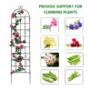 4 Pack Metal Garden Trellis 86.7" x 19.7" Rustproof Trellis for Climbing Plants Outdoor Flower Support Black