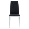 Modern Style Dining Chairs Set of 6 in Black, Essential for Minimalist Homes.Meeting Family Dining Needs,PU Material Seat,Silver Metal Legs,Blending into Various Home Environments.W1151107275