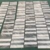 12*12 Waterjet marble,White Grey 2 color, natural marble, for floor and wall,polished marble tile, natural stone, genuine marble, real marble, 1 box each pattern 4 pcs