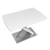5-Piece Dining Table and Chair Set, Including 4 Grey Chairs and a Retractable Dining Table in White, Suitable For 4 to 6 People's Dining Tables, Suitable for Kitchens and Living Rooms