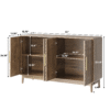 Sideboard Buffet Cabinet With Storage ,Carved 4 Door Sideboard,Multifunctional Accent Cabinet With Adjustable Layer Board For Living Room, Entryway, Hallway, Office, Kitchen and Dining Room