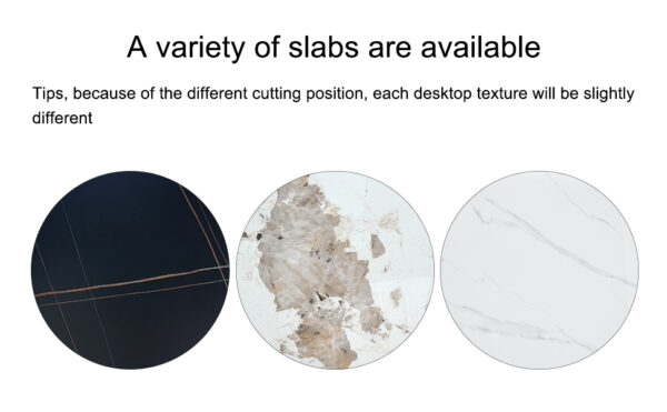 53c2570fe2944d048a5b3669dbd5ed6f_ab9e4664e226e72277a948a3625d802d A 42-inch stainless steel white pattern burning stone round table with gold legs Round table suitable for 2, 4 or 6 people