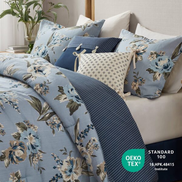 7PCS Queen Vintage Floral Comforter Set