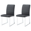 2-Pack - Premium PU office/dining chairs with high-density foam, sturdy iron legs (electroplate/spray paint), multiple colors. Easy assembly