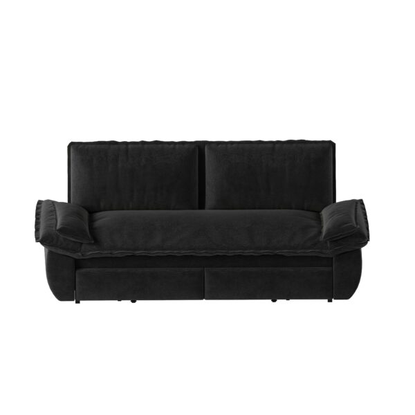 73.2" Queen Pull Out Sofa Bed,3-in-1 Convertible Sleeper Sofa,Multi-Functional Velvet Loveseat Bed,Black(Old Sku:W1885P154641/W1885P214788)