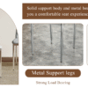 Modern Style Dining Chairs Set of 6 in Light Gray, Essential for Minimalist Homes.Meeting Family Dining Needs,PU Material Seat,Silver Metal Legs,Blending into Various Home Environments.W1151107277