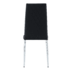 Modern Style Dining Chairs Set of 6 in Black, Essential for Minimalist Homes.Meeting Family Dining Needs,PU Material Seat,Silver Metal Legs,Blending into Various Home Environments.W1151107275